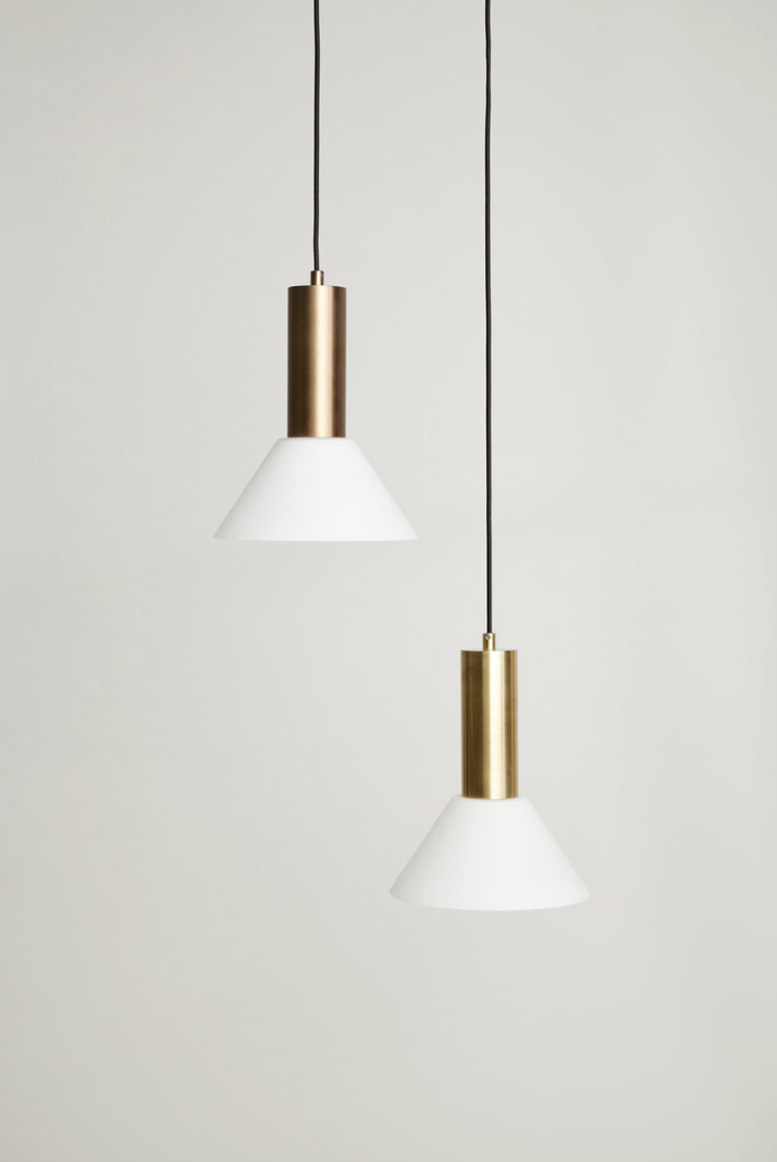 Hübsch Contrast Loftslampe Messingfarve