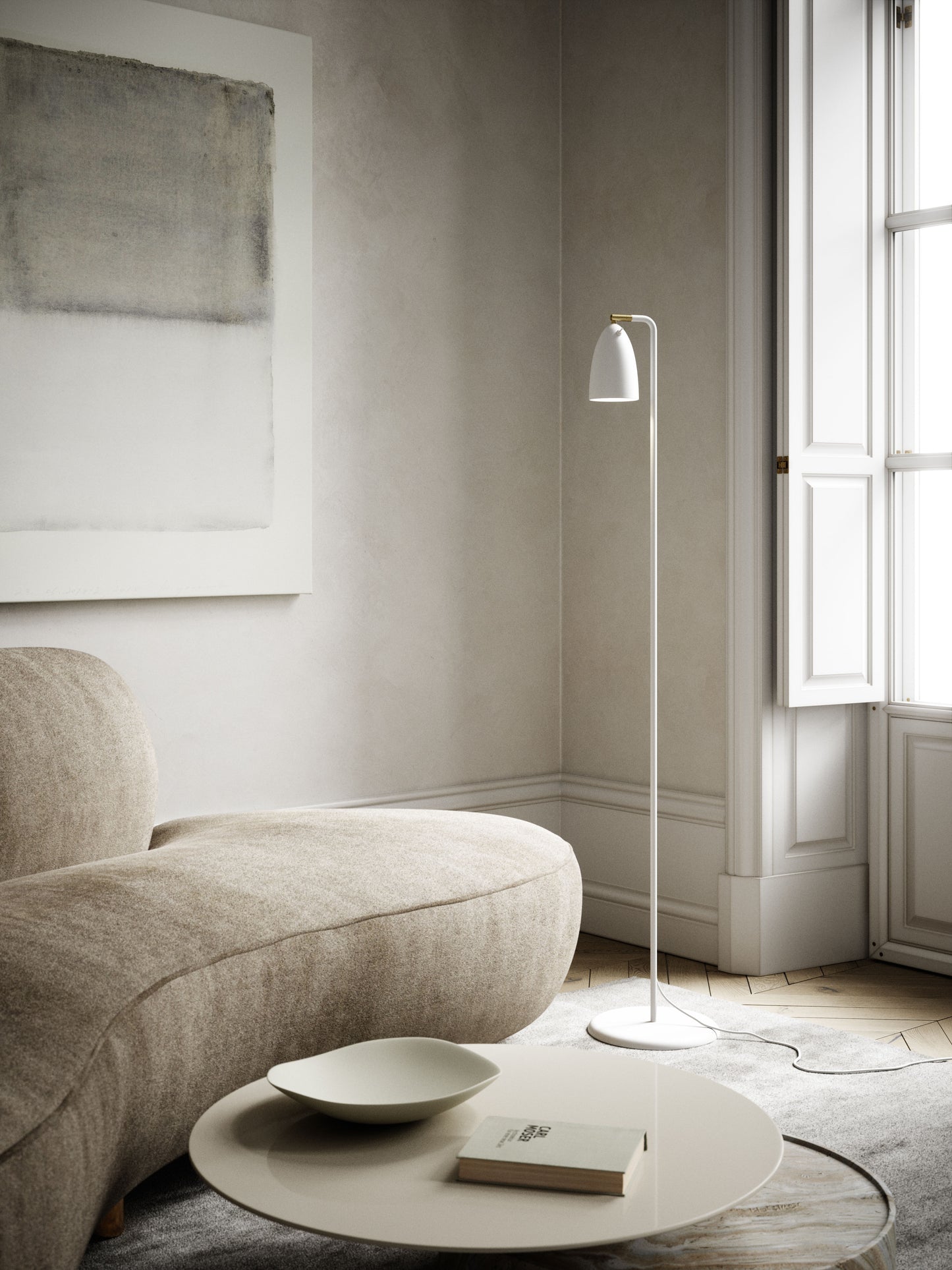 Nexus Gulvlampe Hvid/Telegrå