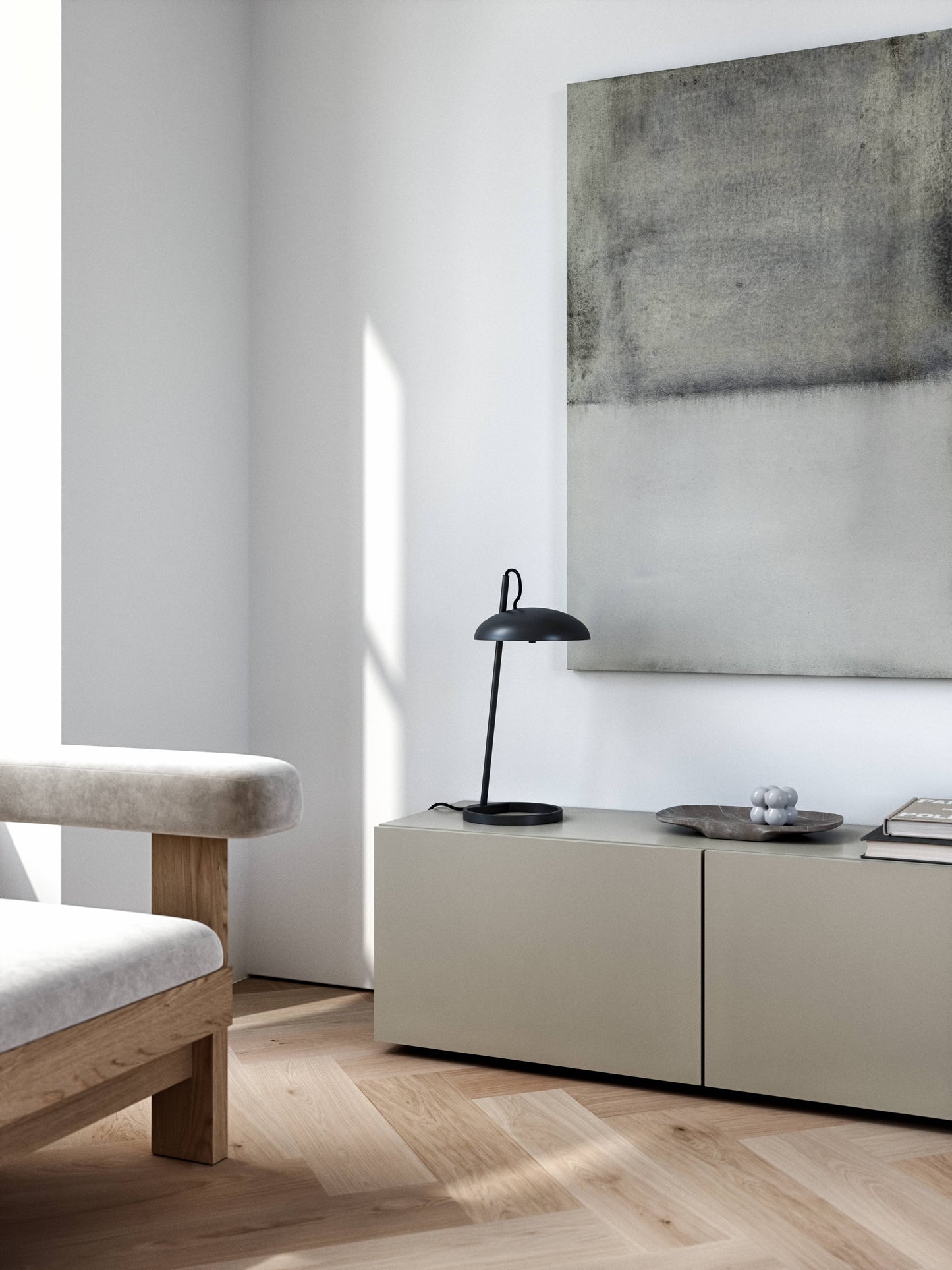 Versale Bordlampe Sort