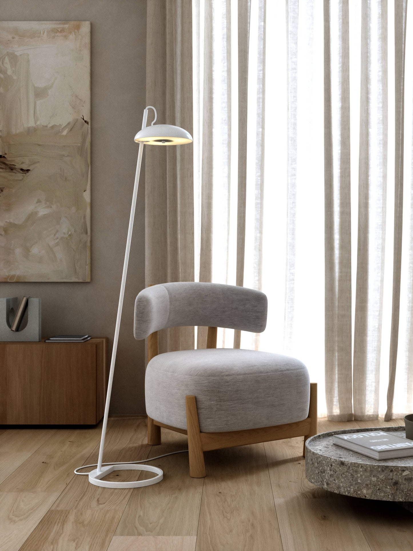 Versale Gulvlampe Hvid