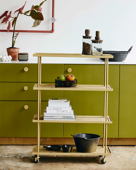 NORDAL KAMO RULLEBORD I MESSING MED 4 HYLDER