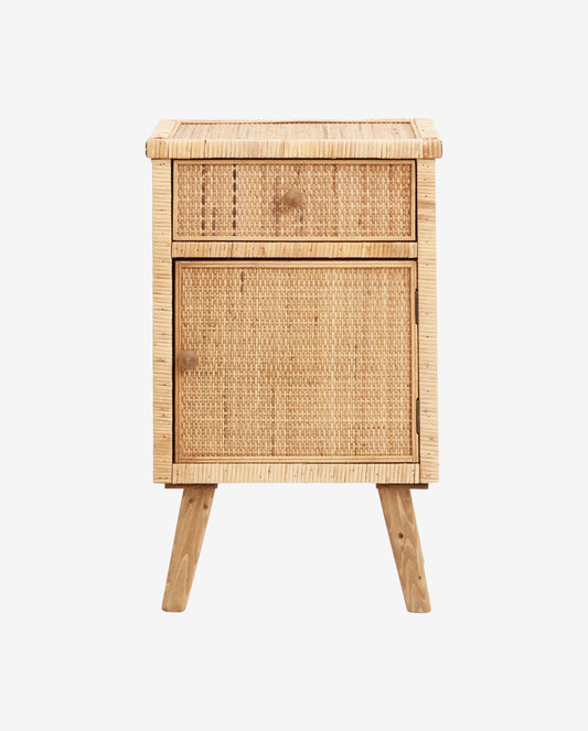 NORDAL RATA SKAB / SENGEBORD I RATTAN