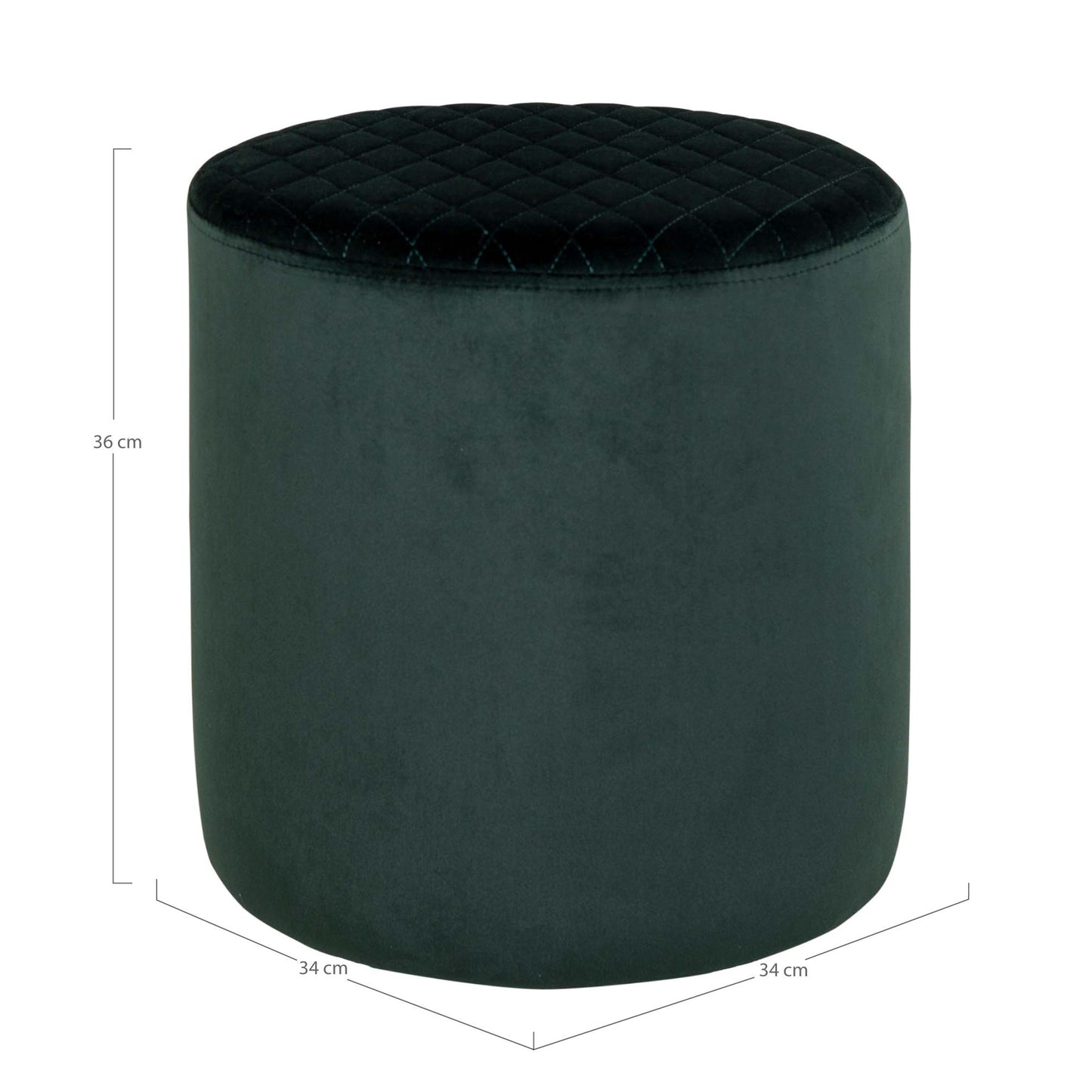 HOUSE NORDIC EJBY PUF GRØN VELOUR