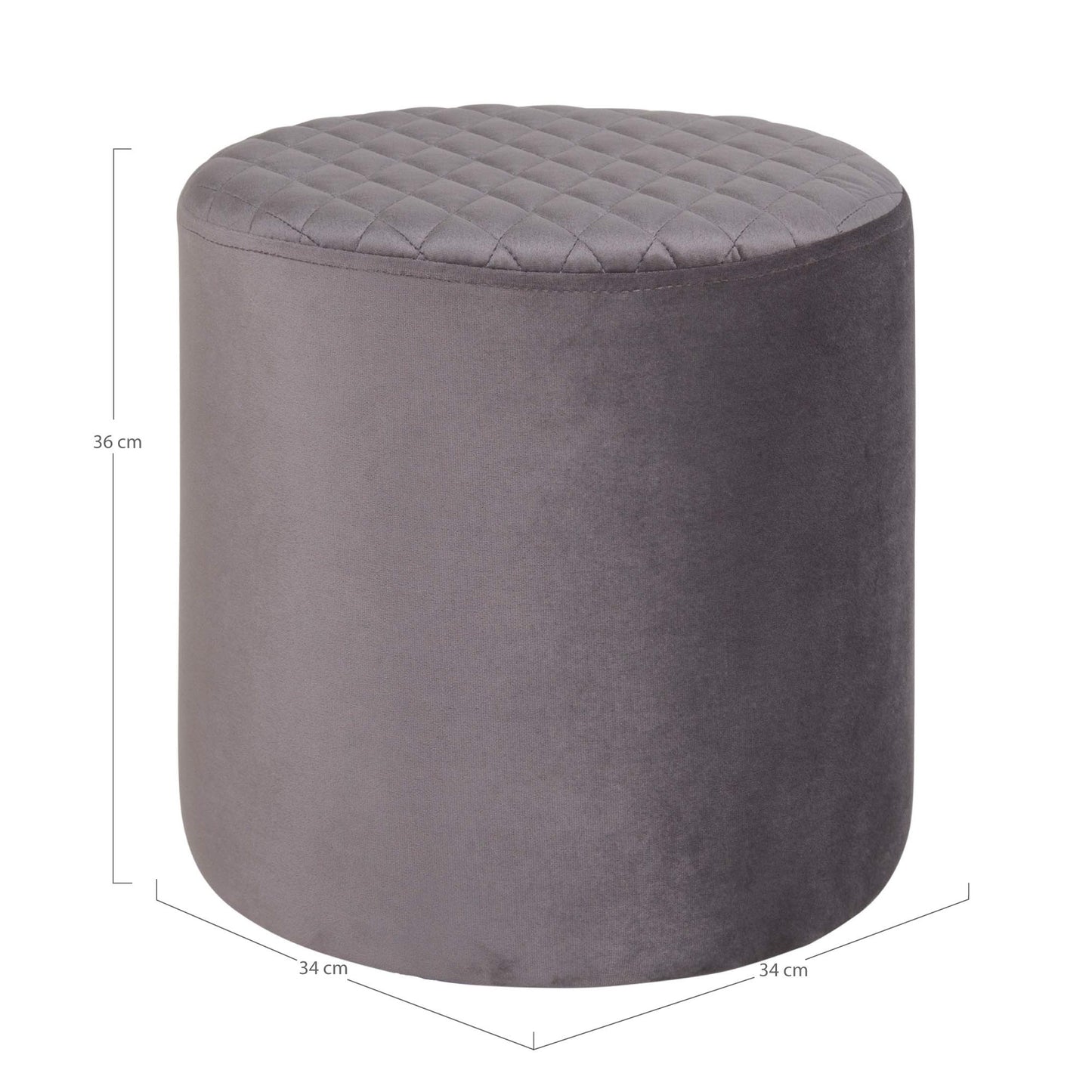 HOUSE NORDIC EJBY PUF GRÅ VELOUR