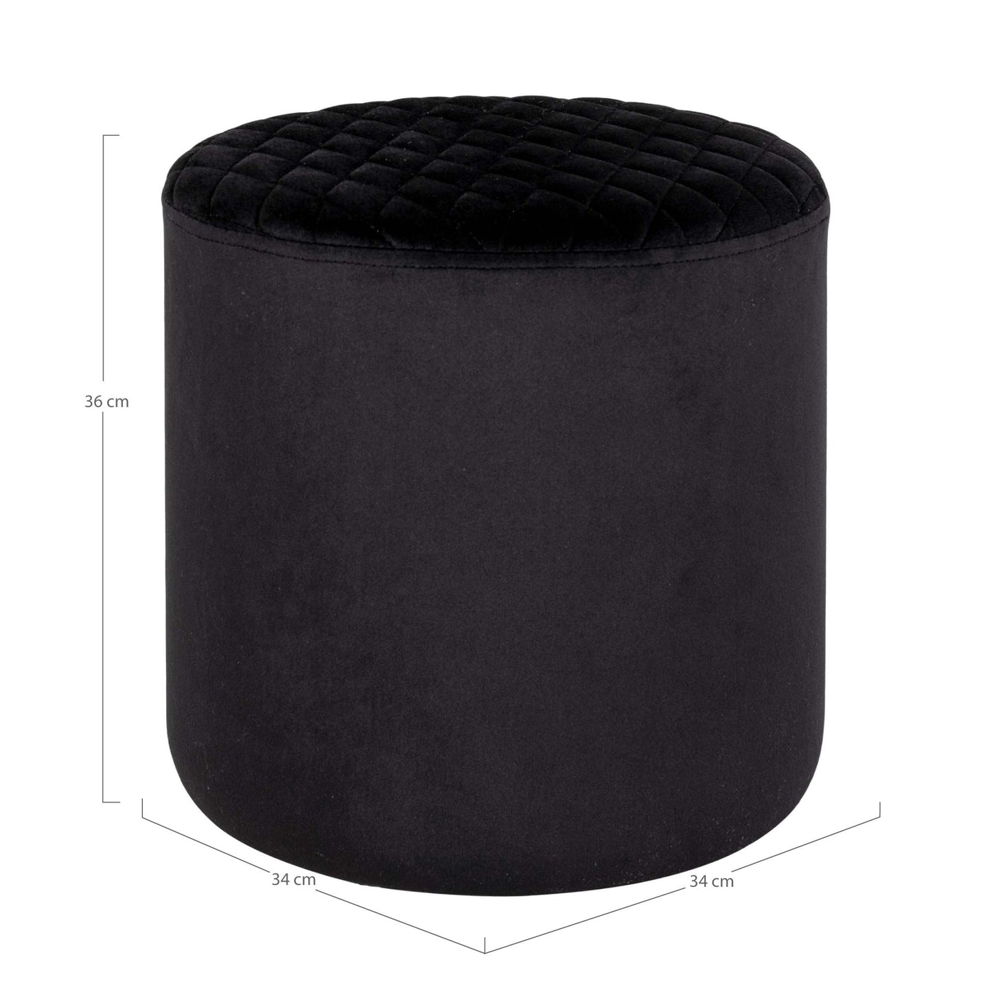 HOUSE NORDIC EJBY PUF SORT VELOUR