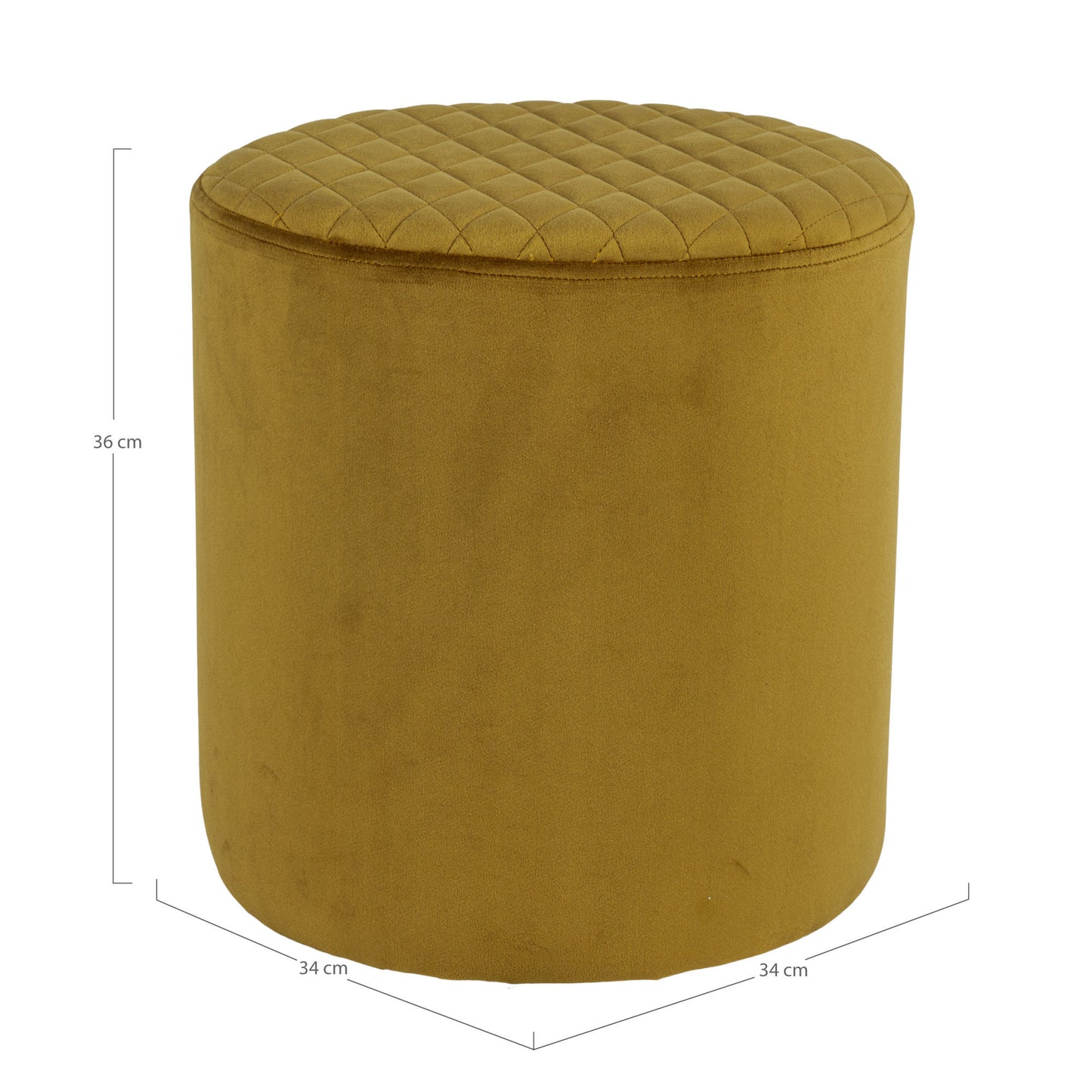 HOUSE NORDIC EJBY PUF GUL VELOUR