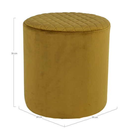 HOUSE NORDIC EJBY PUF GUL VELOUR