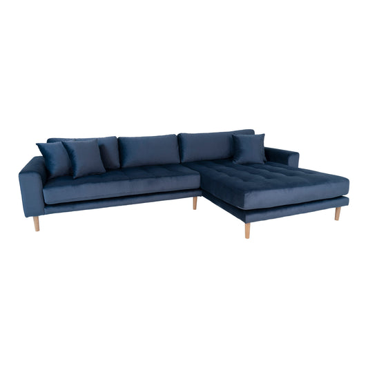 HOUSE NORDIC LIDO LOUNGE SOFA MØRKEBLÅ VELOUR