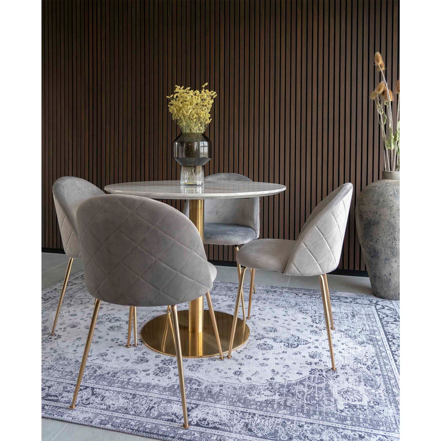 HOUSE NORDIC BOLZANO SPISEBORD Ø90 MESSING
