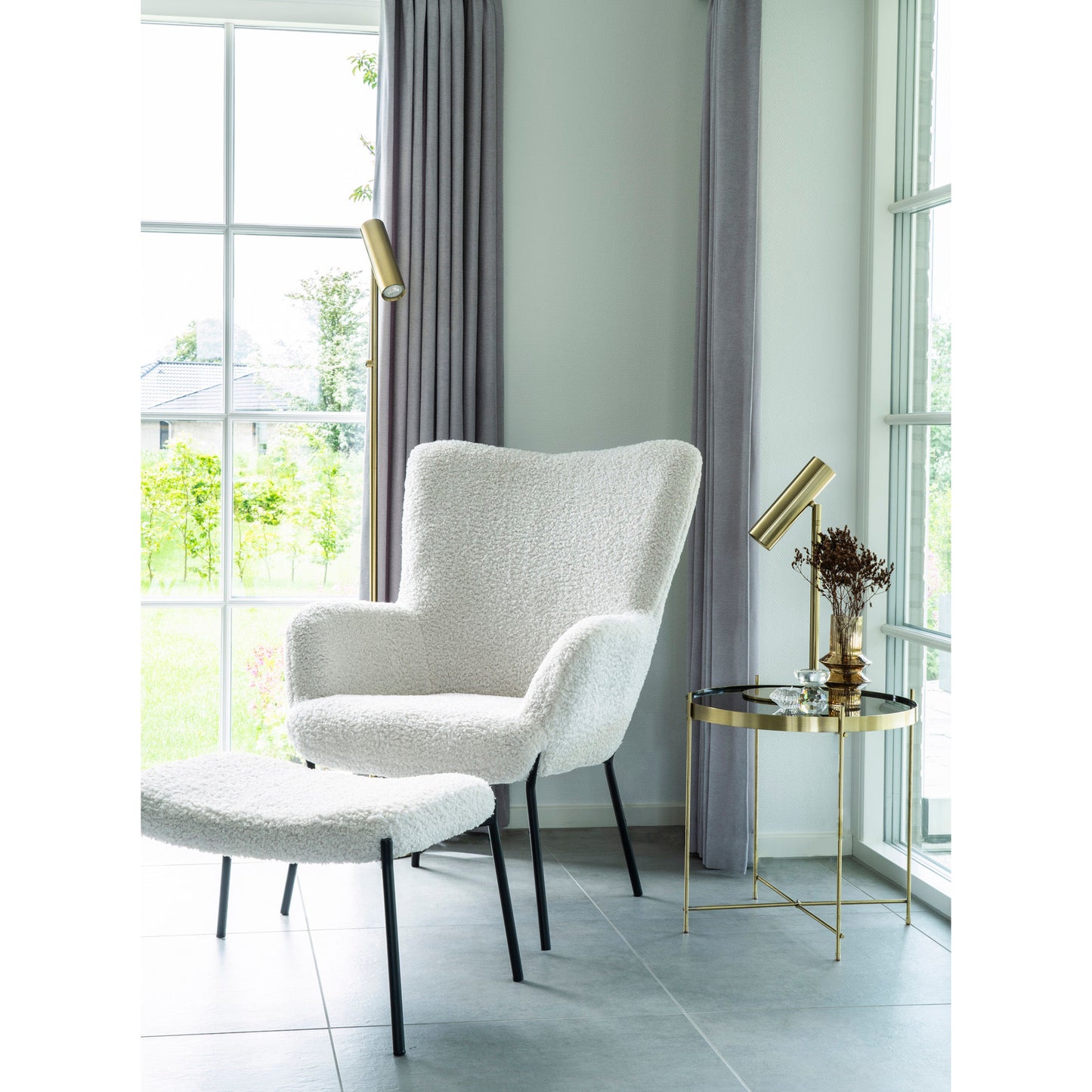 HOUSE NORDIC PARIS GULVLAMPE MESSING