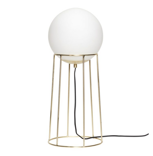 Hübsch Balance Lampe Large Messingfarve/Hvid