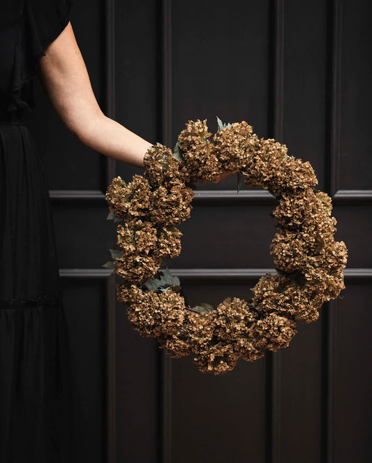 NORDAL JURMO BLOMSTERKRANS MED HORTENSIA BEIGE