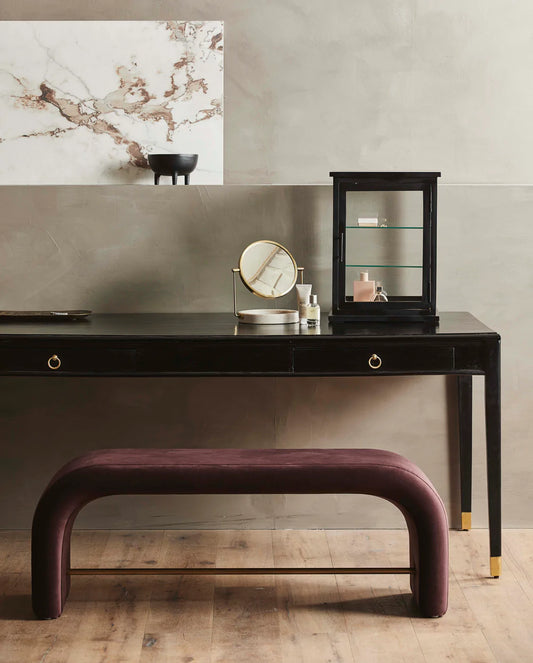 NORDAL DOURO BÆNK I VELOUR BURGUNDY