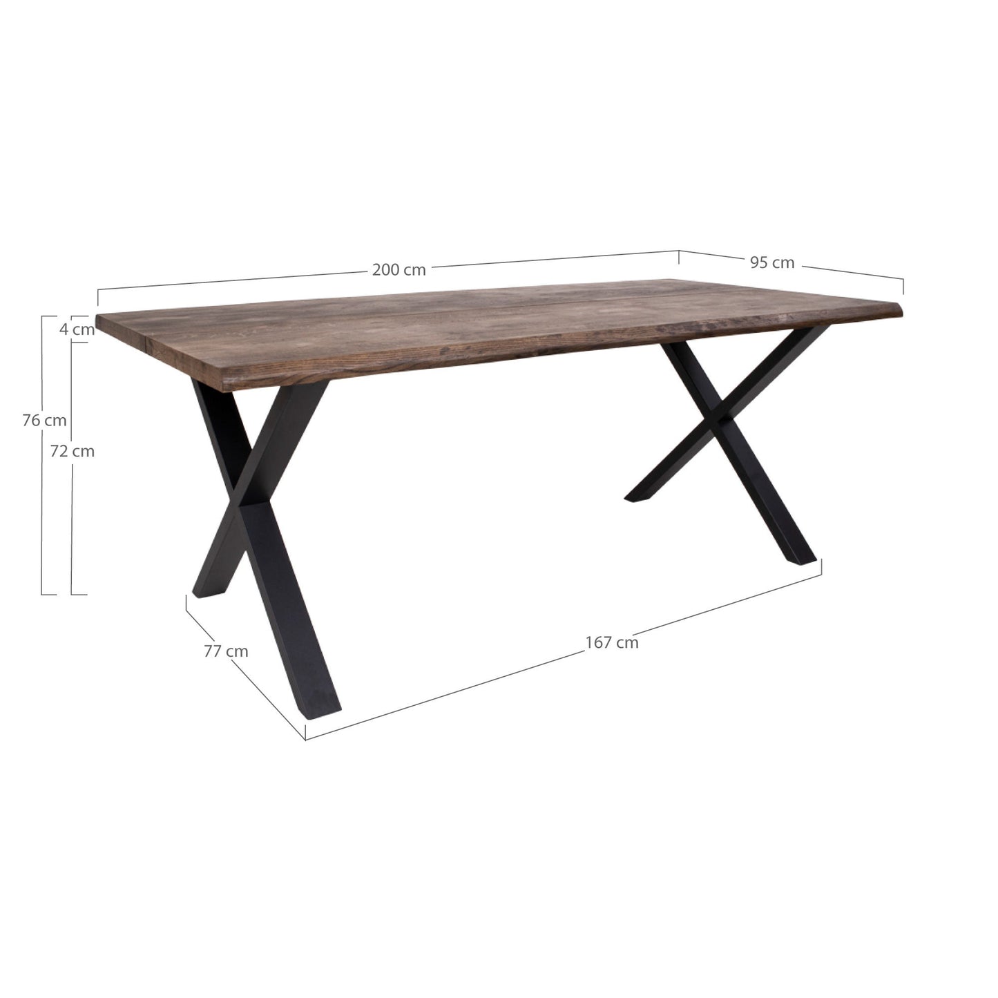 HOUSE NORDIC TOULON SMOKED SPISEBORD 200 CM